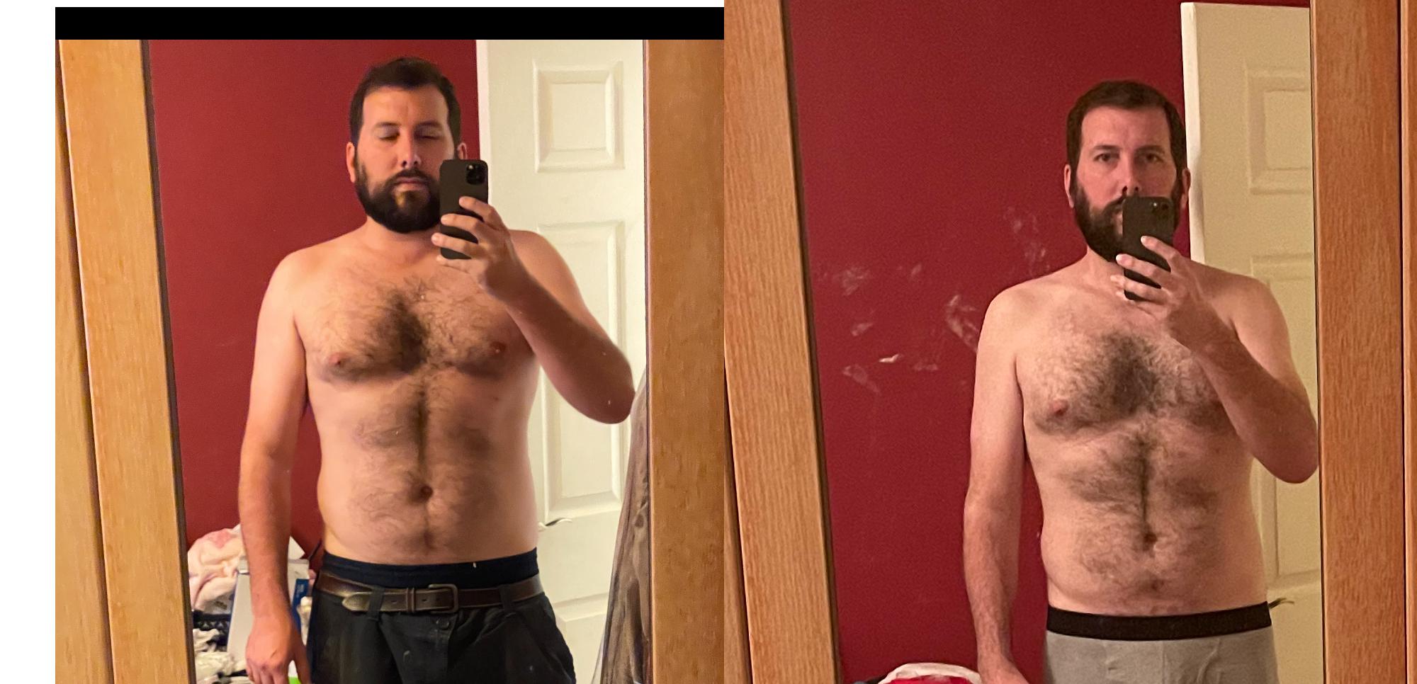 6 foot 2 Male 33 lbs Weight Loss 242 lbs to 209 lbs