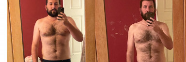 6'2 Male Progress Pics of 33 lbs Fat Loss 242 lbs to 209 lbs