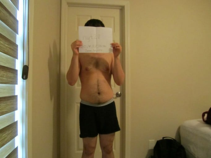 A picture of a 5'6" male showing a snapshot of 150 pounds at a height of 5'6