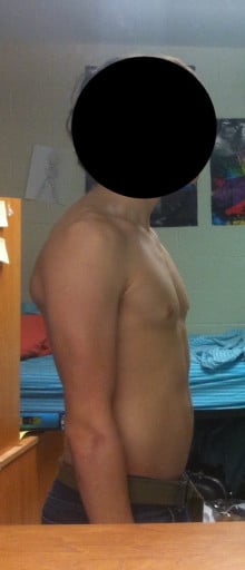 A progress pic of a 6'0" man showing a snapshot of 155 pounds at a height of 6'0