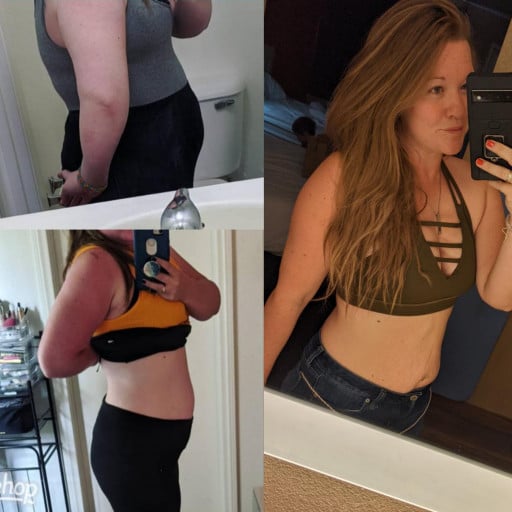 5 feet 4 Female Before and After 46 lbs Weight Loss 200 lbs to 154 lbs