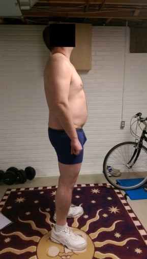 A progress pic of a 6'3" man showing a snapshot of 280 pounds at a height of 6'3
