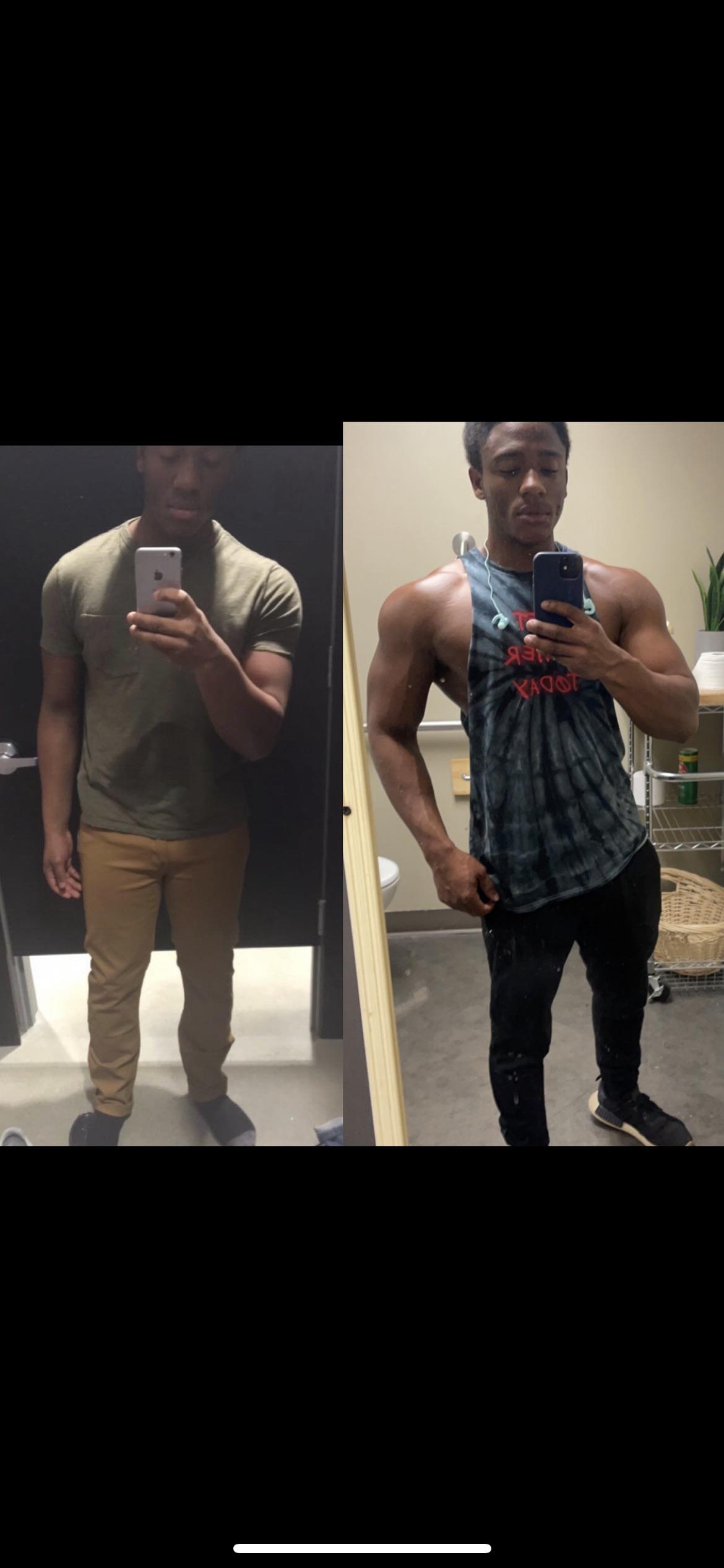 16 lbs Muscle Gain 5'6 Male 155 lbs to 171 lbs