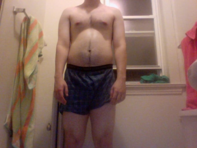 A picture of a 6'4" male showing a snapshot of 219 pounds at a height of 6'4