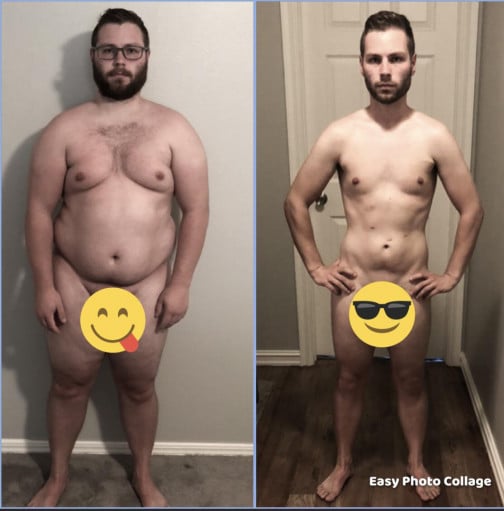 Progress Pics of 82 lbs Fat Loss 5 foot 5 Male 226 lbs to 144 lbs