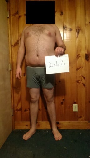 A picture of a 6'4" male showing a snapshot of 260 pounds at a height of 6'4