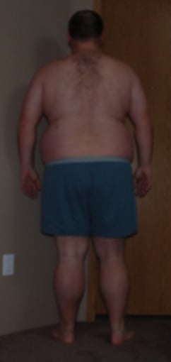 A progress pic of a 5'11" man showing a snapshot of 328 pounds at a height of 5'11