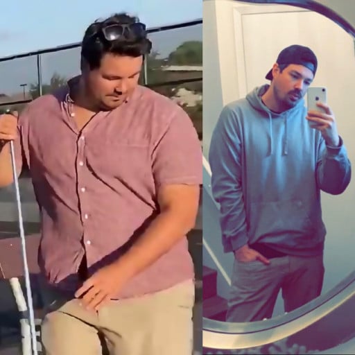 6 feet 1 Male 50 lbs Weight Loss Before and After 265 lbs to 215 lbs