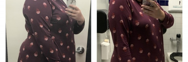 5'9 Female Progress Pics of 63 lbs Fat Loss 330 lbs to 267 lbs