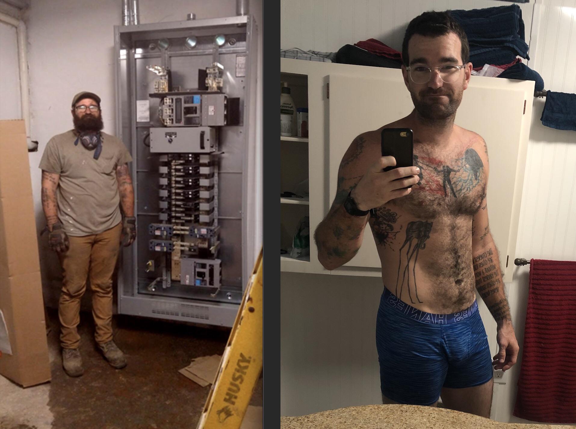 6'4 Male Progress Pics of 60 lbs Fat Loss 255 lbs to 195 lbs
