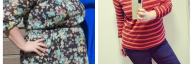5 feet 5 Female Before and After 80 lbs Fat Loss 258 lbs to 178 lbs