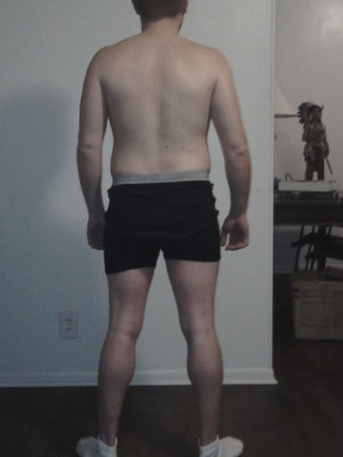 A picture of a 5'6" male showing a snapshot of 160 pounds at a height of 5'6
