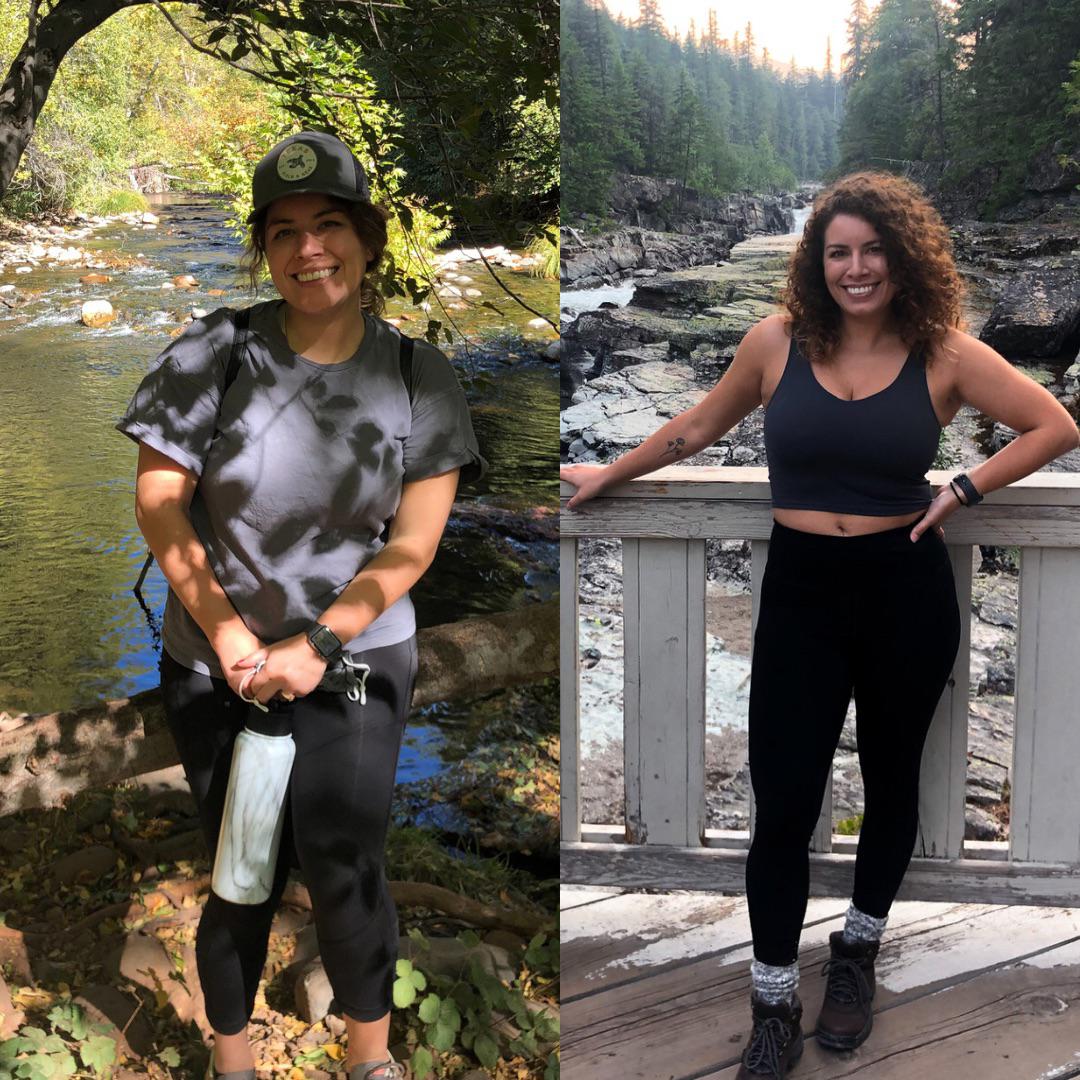 32 lbs Fat Loss Before and After 5'3 Female 181 lbs to 149 lbs