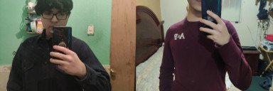 Before and After 35 lbs Weight Loss 5 foot 9 Male 209 lbs to 174 lbs