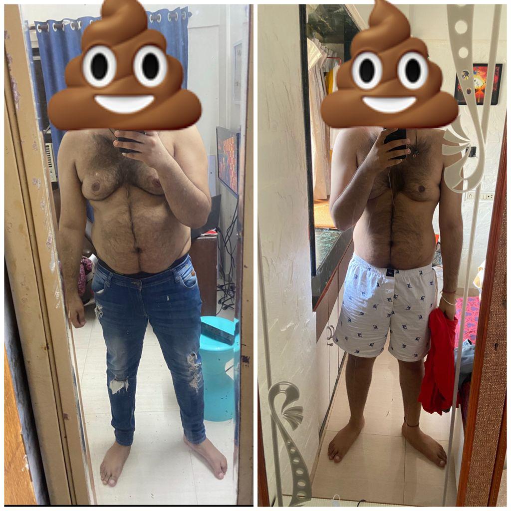 34 lbs Weight Loss Before and After 6 foot 1 Male 250 lbs to 216 lbs