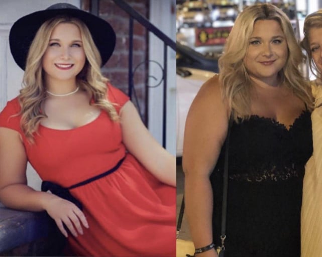 5'2 Female Progress Pics of 43 lbs Weight Gain 125 lbs to 168 lbs
