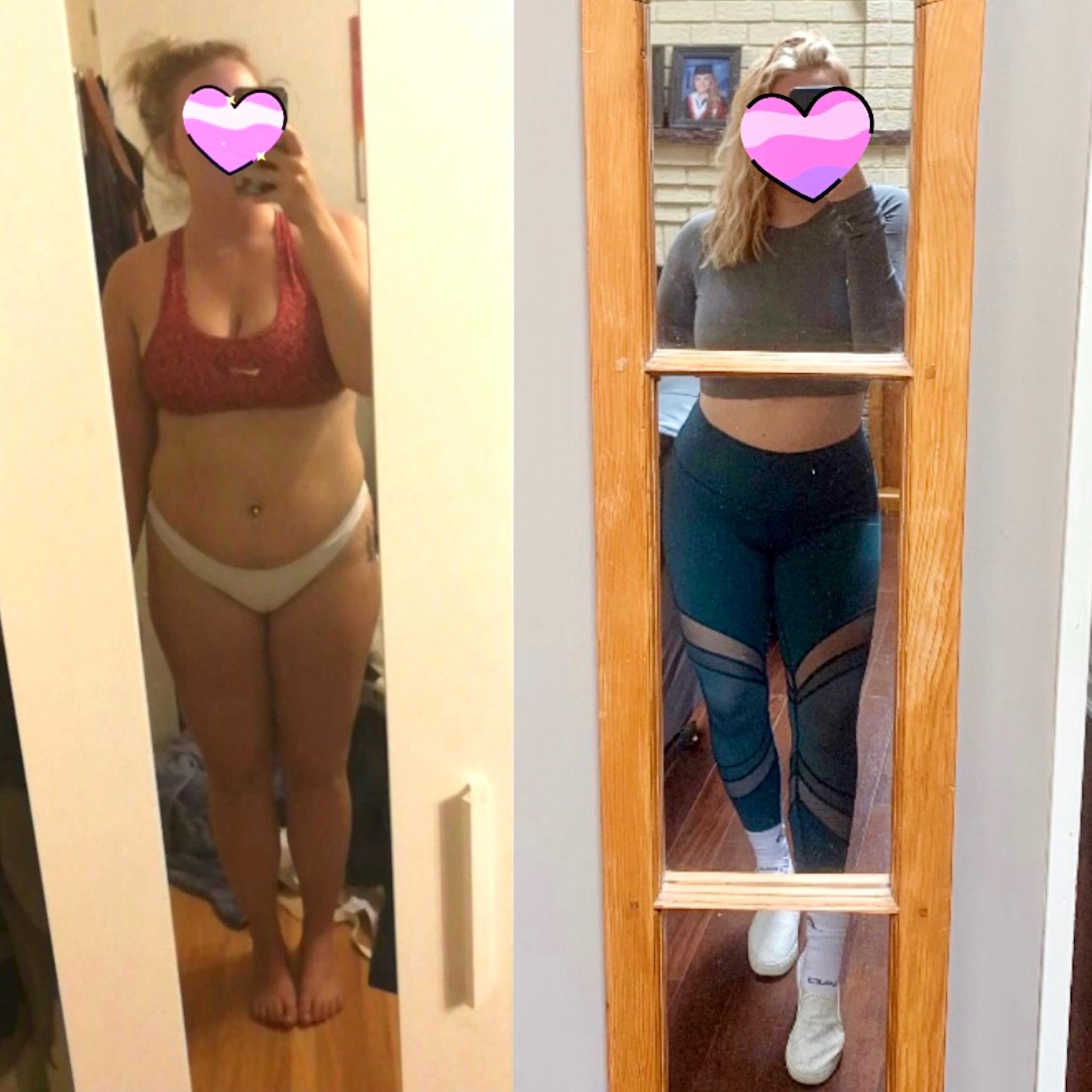 5 feet 5 Female Before and After 41 lbs Fat Loss 210 lbs to 169 lbs