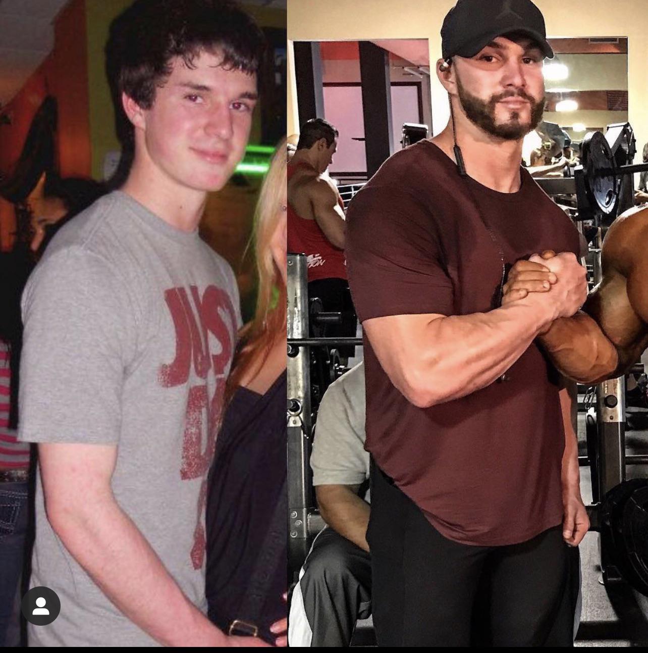 6 foot 2 Male Progress Pics of 70 lbs Muscle Gain 185 lbs to 255 lbs