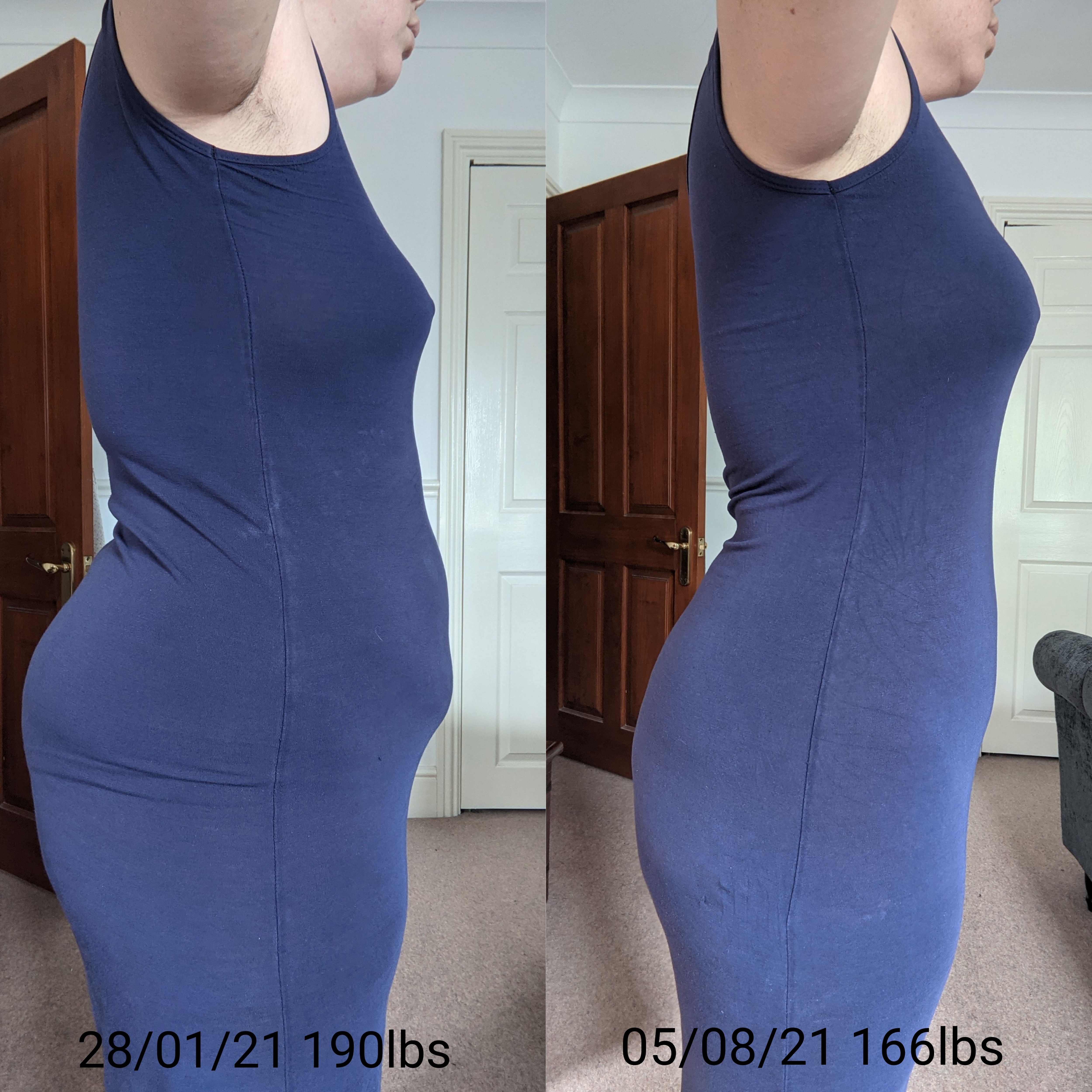 30 lbs Fat Loss 5 foot Female 196 lbs to 166 lbs