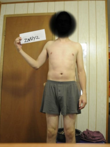 A picture of a 5'10" male showing a snapshot of 136 pounds at a height of 5'10