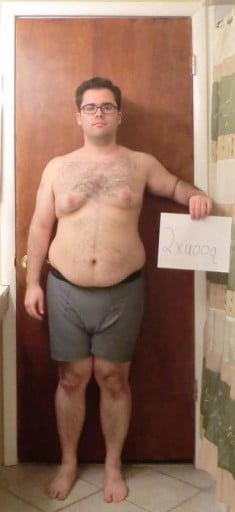 A picture of a 5'8" male showing a snapshot of 226 pounds at a height of 5'8