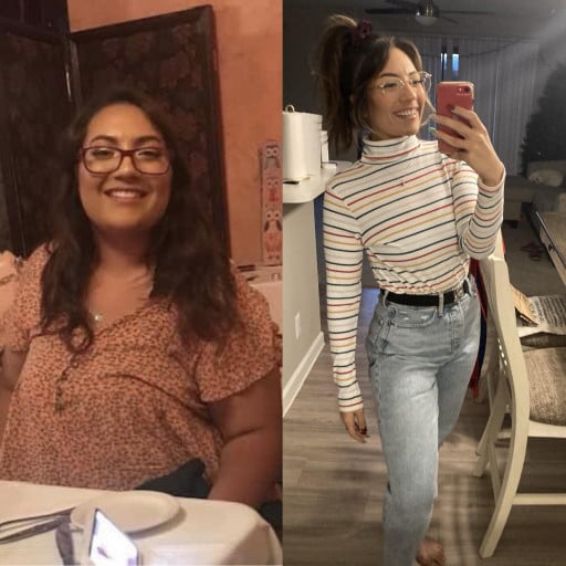 5 foot 4 Female Progress Pics of 120 lbs Weight Loss 260 lbs to 140 lbs