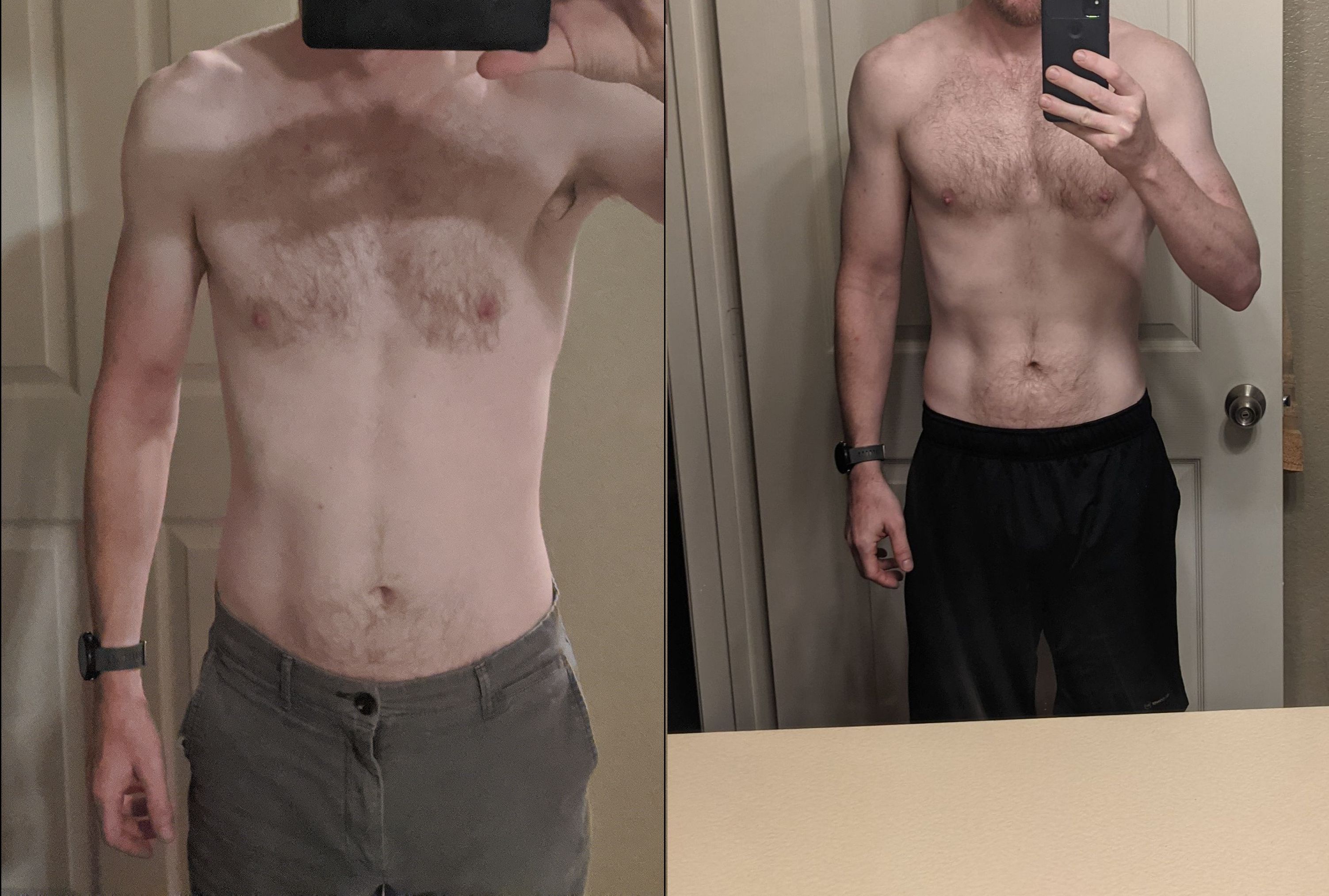 5 feet 11 Male 7 lbs Weight Gain Before and After 155 lbs to 162 lbs