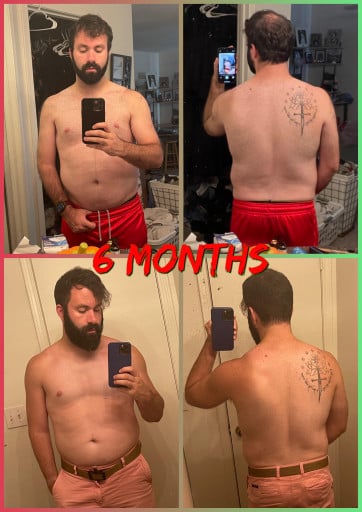 5 foot 9 Male Progress Pics of 10 lbs Fat Loss 195 lbs to 185 lbs