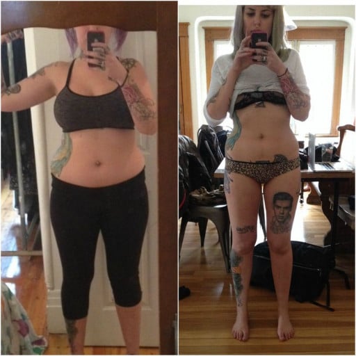 F/26/5'7/ 165lbs to 145lbs in 75 days 10 lbs to go to Goal Weight