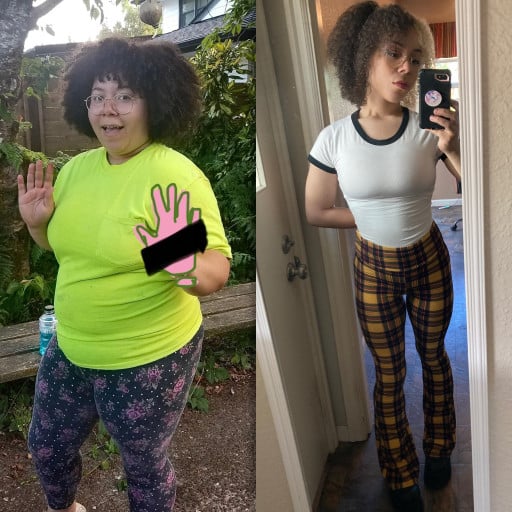 5 foot 3 Female 115 lbs Fat Loss Before and After 235 lbs to 120 lbs