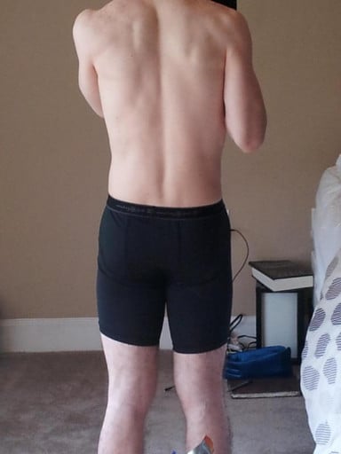 A progress pic of a 5'11" man showing a snapshot of 153 pounds at a height of 5'11