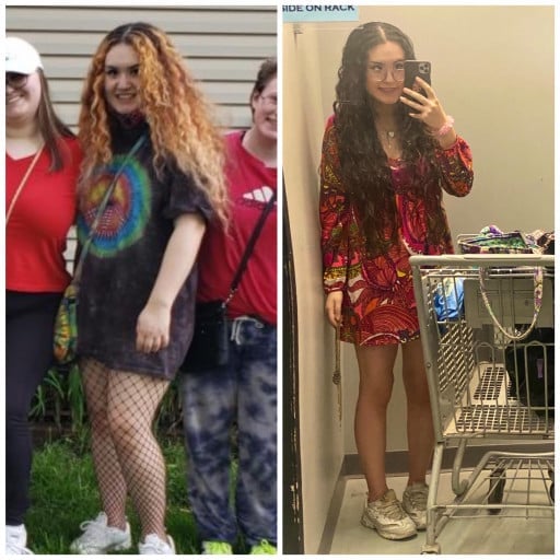 5 foot 5 Female 32 lbs Fat Loss Before and After 175 lbs to 143 lbs