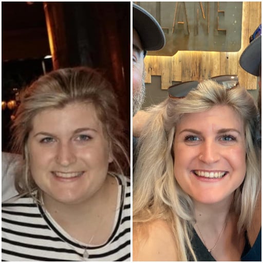 5 feet 9 Female 42 lbs Fat Loss Before and After 253 lbs to 211 lbs
