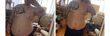 6'1 Male Progress Pics of 41 lbs Weight Loss 340 lbs to 299 lbs
