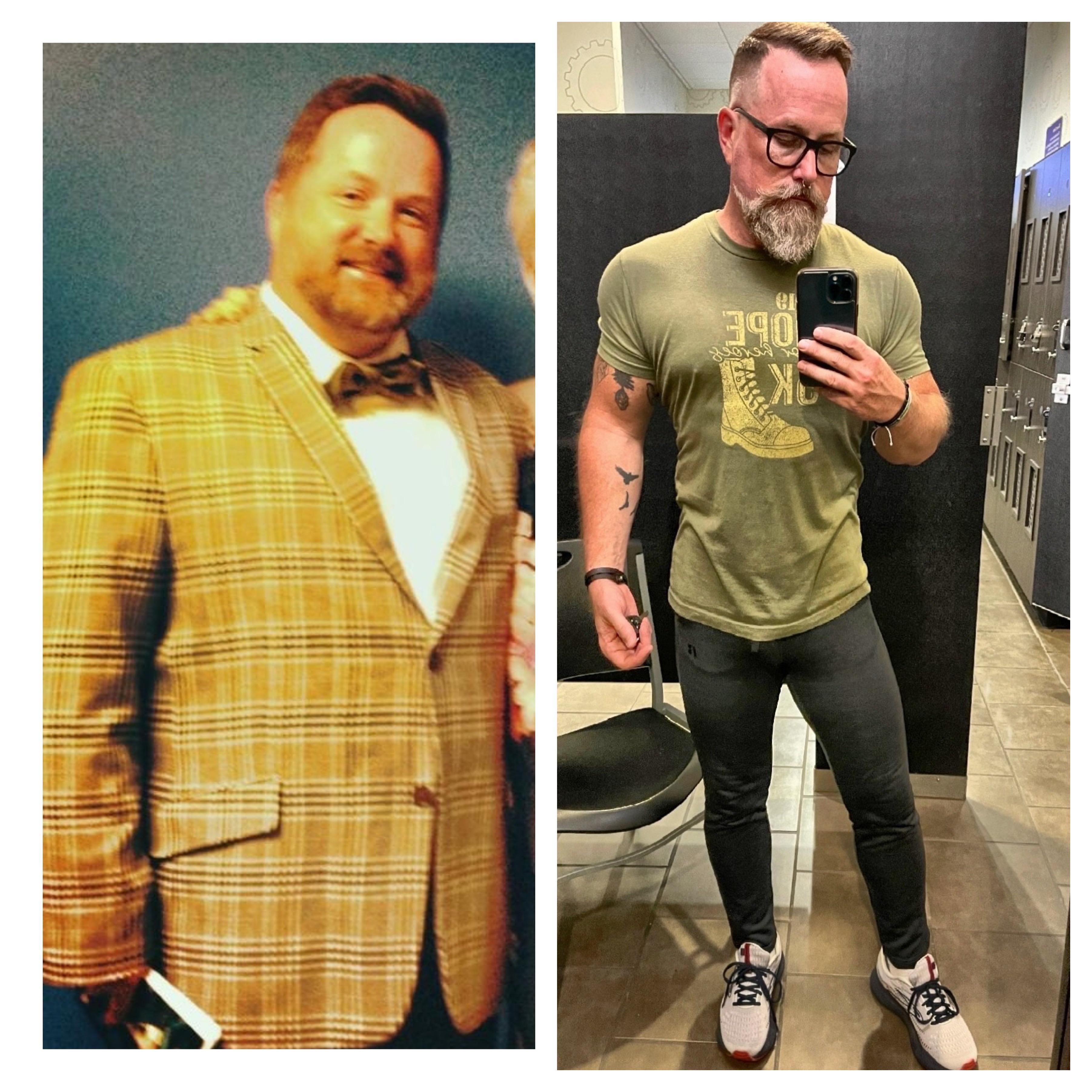 5 foot 8 Male 75 lbs Fat Loss Before and After 270 lbs to 195 lbs