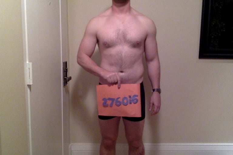 A progress pic of a 5'10" man showing a snapshot of 189 pounds at a height of 5'10