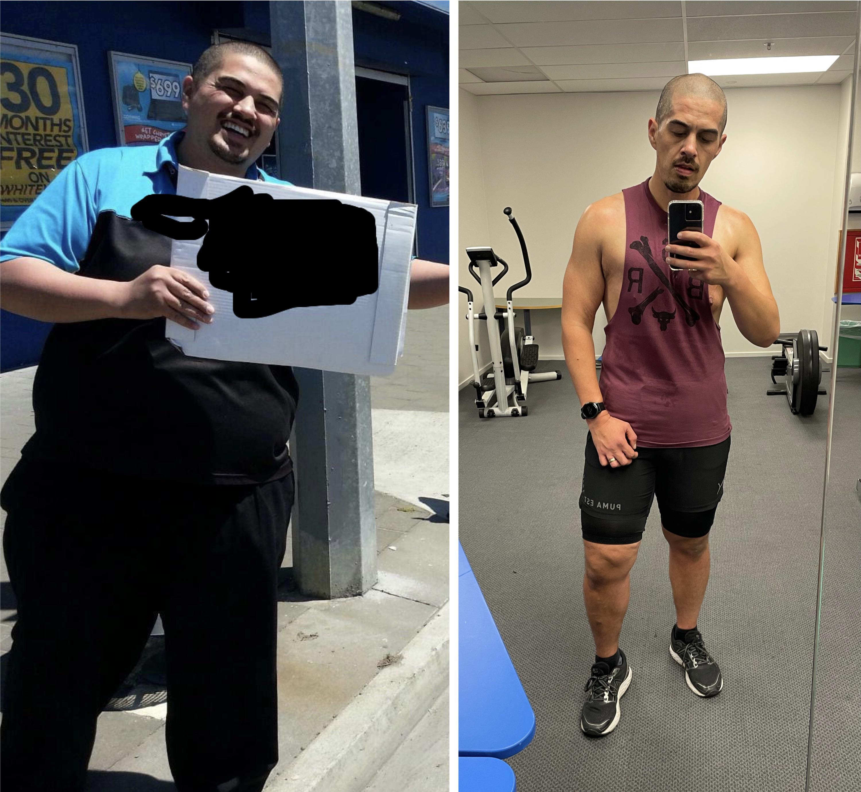 5 feet 11 Male Before and After 119 lbs Weight Loss 316 lbs to 197 lbs