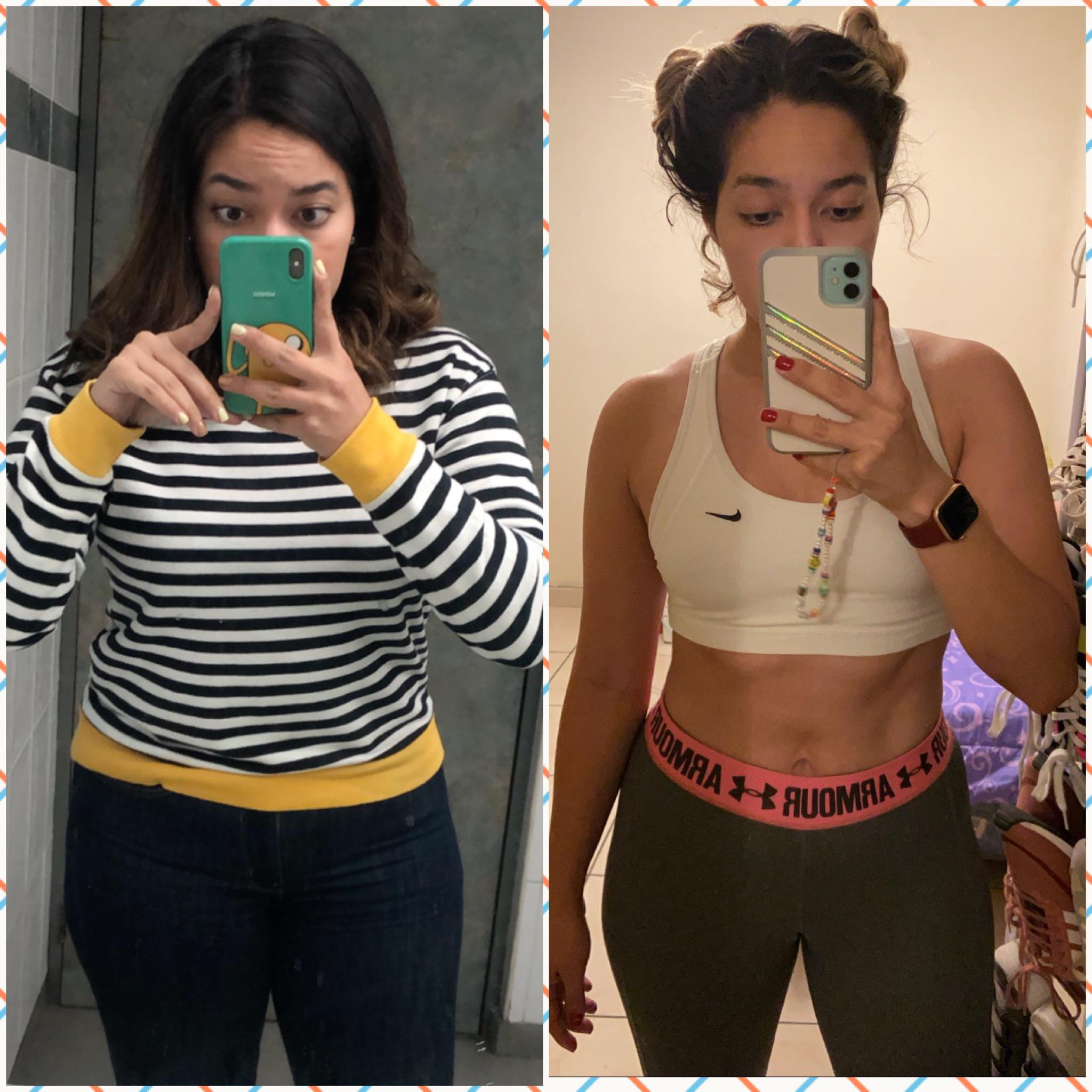 5 feet 4 Female 25 lbs Fat Loss 185 lbs to 160 lbs
