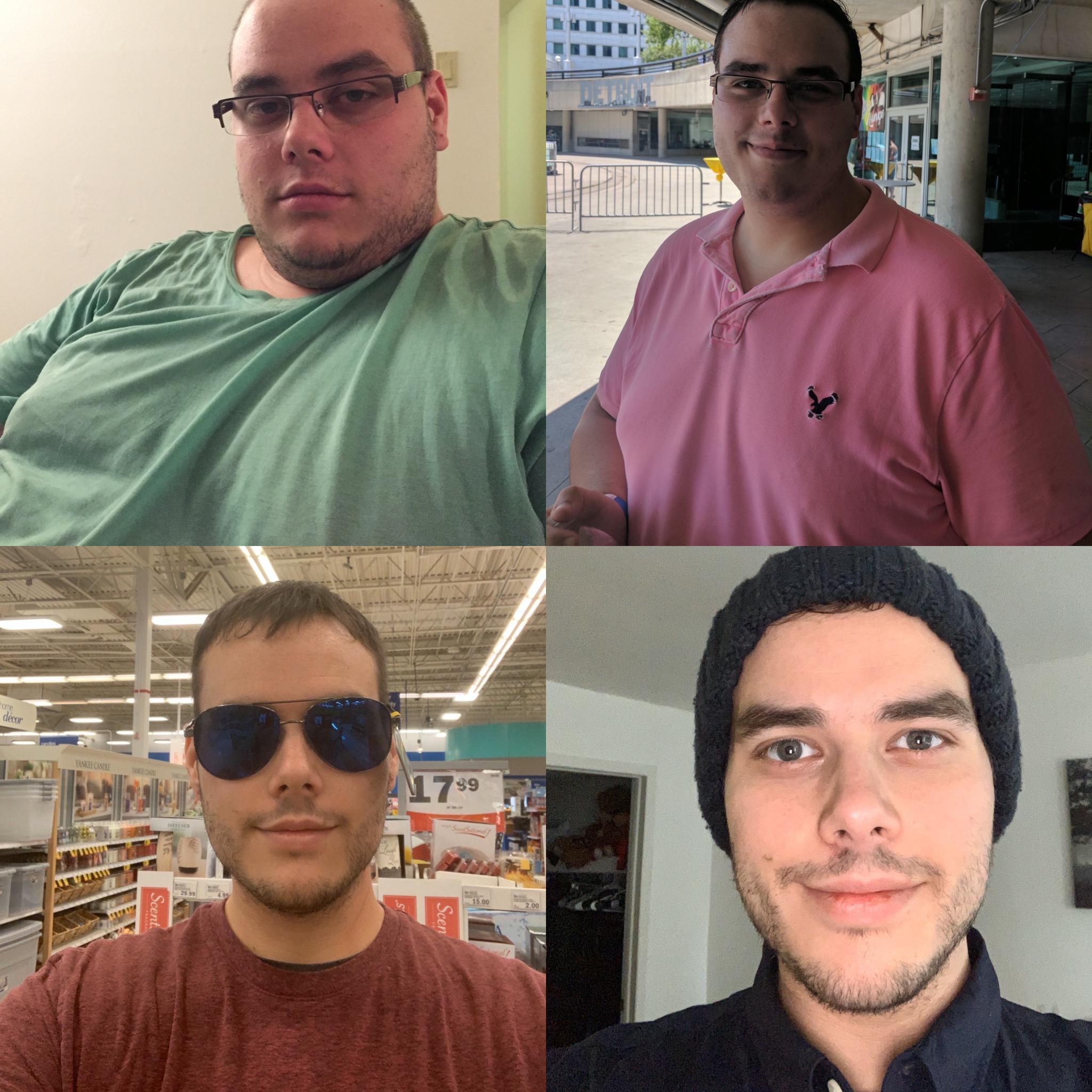 130 lbs Weight Loss Before and After 6'2 Male 375 lbs to 245 lbs