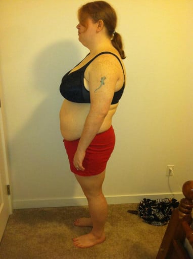 A picture of a 5'8" female showing a snapshot of 251 pounds at a height of 5'8
