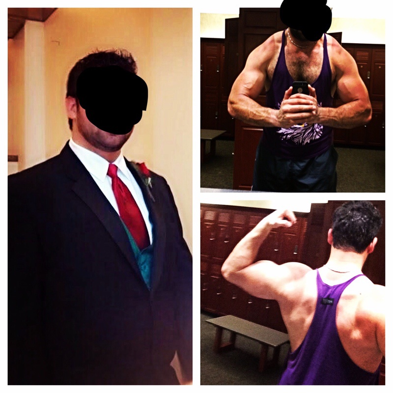 72 lbs Fat Loss Before and After 6 foot 6 Male 348 lbs to 276 lbs
