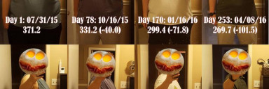 102 lbs Weight Loss Before and After 6 foot Male 371 lbs to 269 lbs
