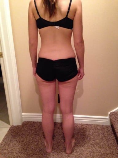A progress pic of a 5'6" woman showing a snapshot of 126 pounds at a height of 5'6