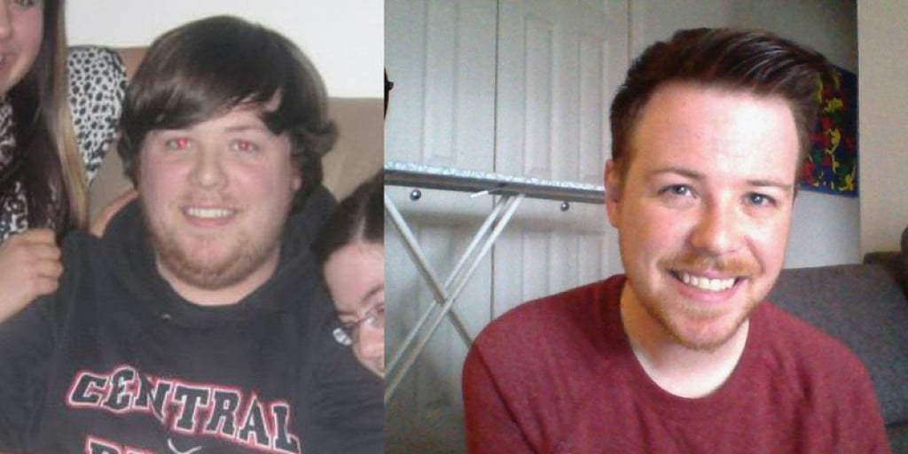 6 feet 4 Male Before and After 88 lbs Weight Loss 330 lbs to 242 lbs