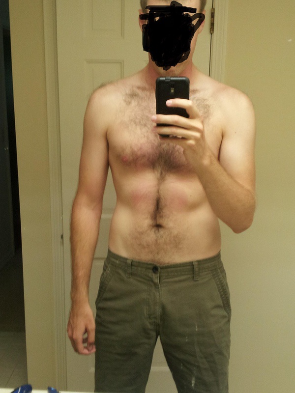 9 lbs Fat Loss Before and After 6 foot 3 Male 200 lbs to