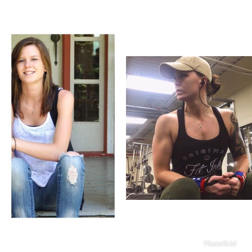 27 lbs Weight Gain 5 foot 6 Female 108 lbs to 135 lbs