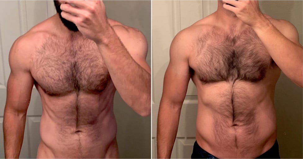 5 foot 10 Male 20 lbs Weight Gain Before and After 165 lbs to 185 lbs