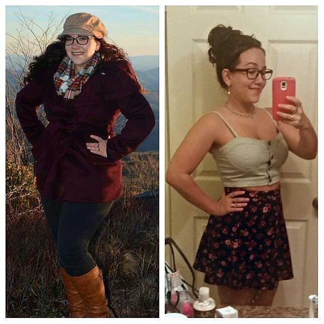 5 foot Female 30 lbs Weight Loss Before and After 165 lbs to 135 lbs