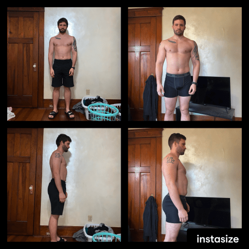 Progress Pics of 15 lbs Muscle Gain 5'9 Male 172 lbs to 187 lbs