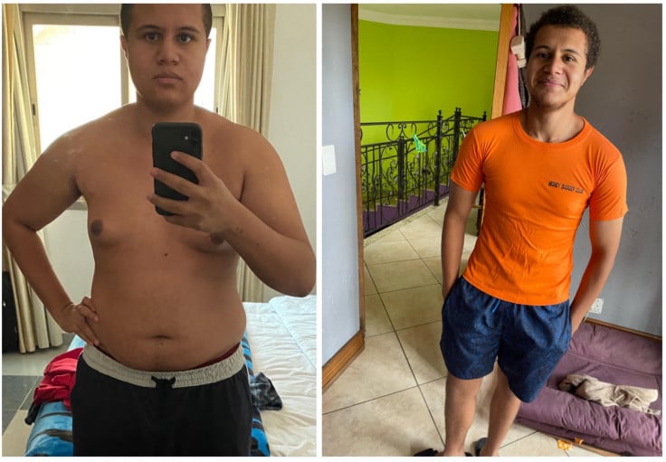 Before and After 79 lbs Weight Loss 5 foot 9 Male 231 lbs to 152 lbs